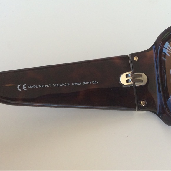 YSL Tortoise Shell Havana Brown Sunglasses… Yves St Laurent - Picture 4 of 11